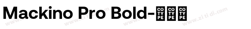 Mackino Pro Bold字体转换